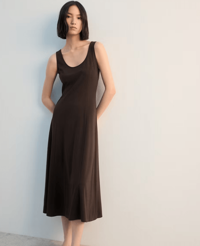 Flared midi-dress what to wear to back to school night